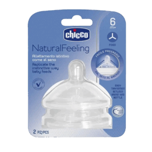 Chicco Tétines Natural Feeling Food (Lot de 2) 6m+
